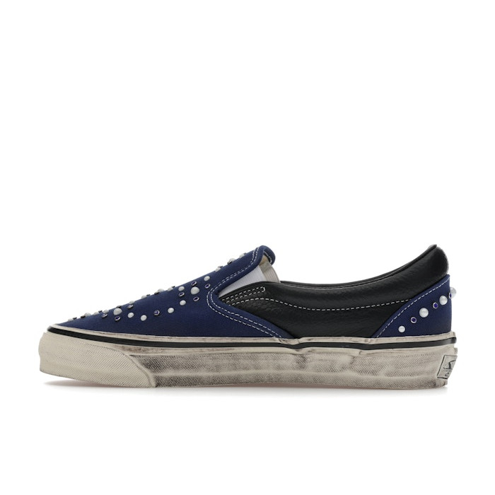 Vans Premium Classic Slip-On Pearlized Pack - Indigo Blue - мужская сетка размеров Vans Premium Classic Slip-On Pearlized Pack - Indigo Blue - мужская сетка размеров