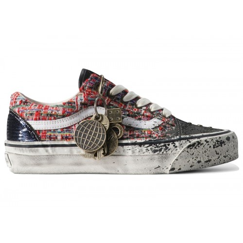 Vans Premium Old Skool Charms Red Black - мужская сетка размеров