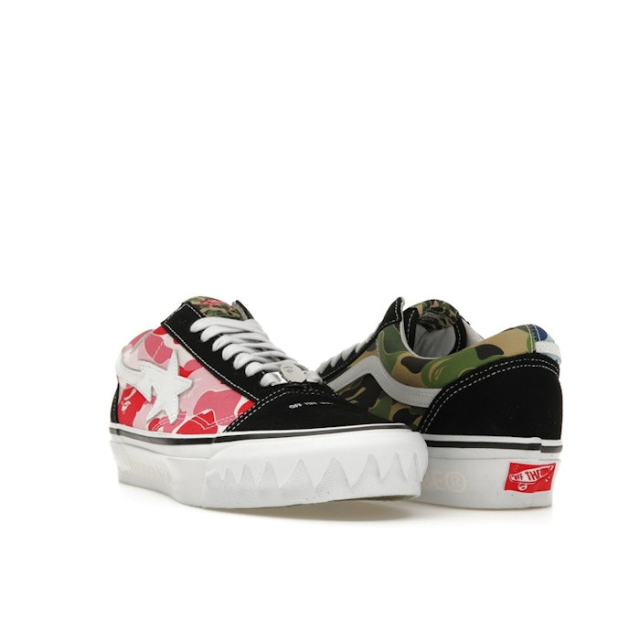 Vans LX Old Skool Bape ABC Multi-Camo - мужская сетка размеров Vans LX Old Skool Bape ABC Multi-Camo - мужская сетка размеров