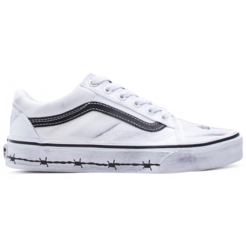 Travis Barker x Vans Old Skool White - мужская сетка размеров
