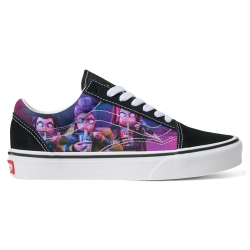Vans Old Skool KPop Demon Hunters Black Purple (GS) - подростковая сетка размеров