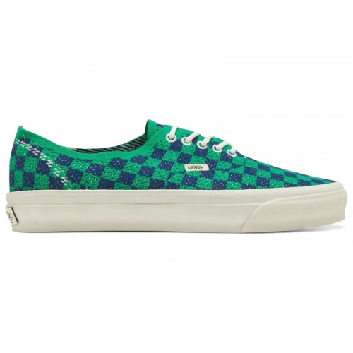 Vans LX Authentic 44 EK Punk Check Green Navy - мужская сетка размеров