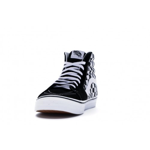 Кроссы Vans Sk8-Hi DSM Checkerboard Black White - мужская сетка размеров