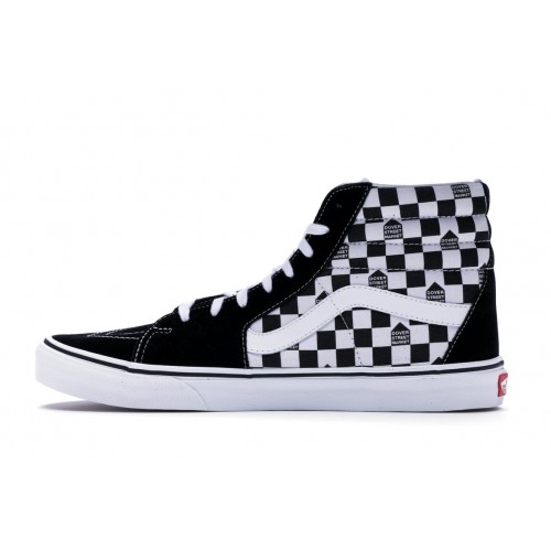 Кроссы Vans Sk8-Hi DSM Checkerboard Black White - мужская сетка размеров