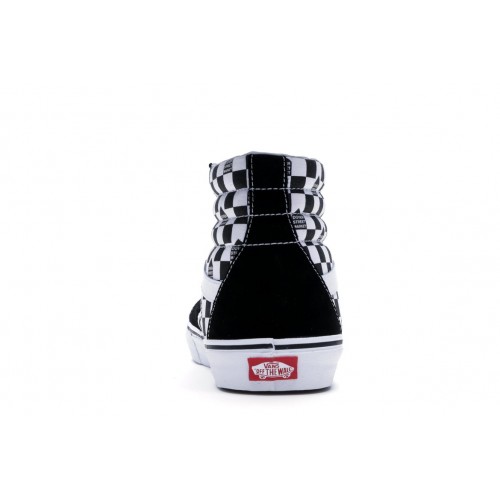 Кроссы Vans Sk8-Hi DSM Checkerboard Black White - мужская сетка размеров