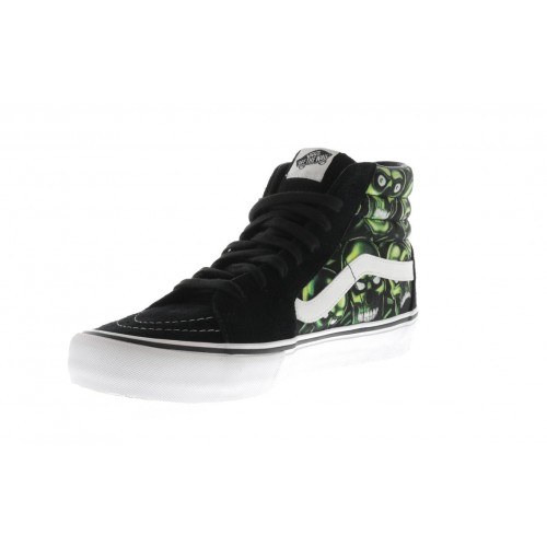 Кроссы Vans Sk8-Hi Supreme Skull Pile (Green) - мужская сетка размеров