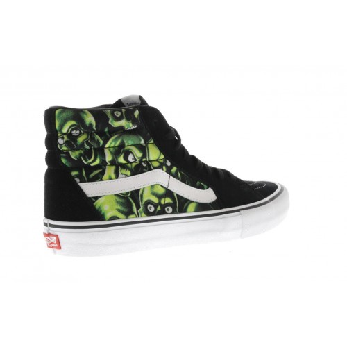 Кроссы Vans Sk8-Hi Supreme Skull Pile (Green) - мужская сетка размеров