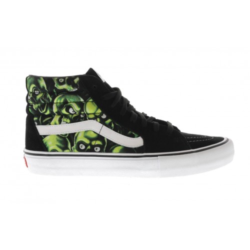 Кроссы Vans Sk8-Hi Supreme Skull Pile (Green) - мужская сетка размеров