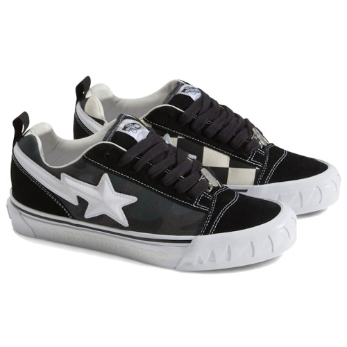 Vans Knu Skool Bape Camo Black - мужская сетка размеров Vans Knu Skool Bape Camo Black - мужская сетка размеров