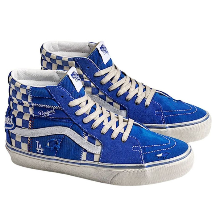 Vans SK8-Hi Los Angeles Dodgers Classic Blue - мужская сетка размеров Vans SK8-Hi Los Angeles Dodgers Classic Blue - мужская сетка размеров