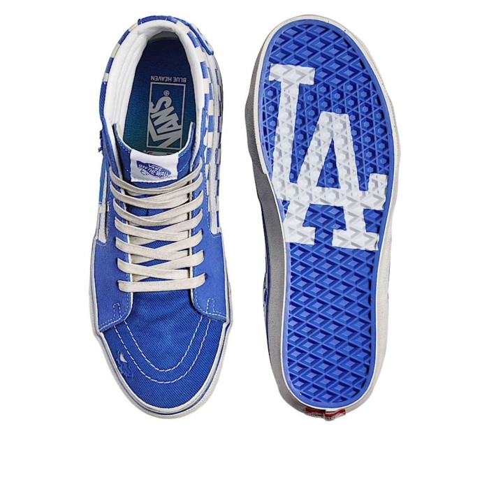 Vans SK8-Hi Los Angeles Dodgers Classic Blue - мужская сетка размеров Vans SK8-Hi Los Angeles Dodgers Classic Blue - мужская сетка размеров