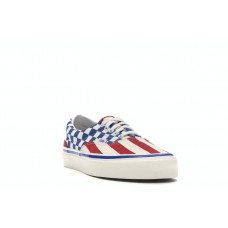 Кроссовки Vans Era 95 Anaheim Factory Red Stripes Blue Checkers