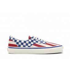 Кроссовки Vans Era 95 Anaheim Factory Red Stripes Blue Checkers