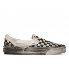 Кроссовки Vans Vault UA OG Classic Slip-On LX Stressed Black Checkerboard