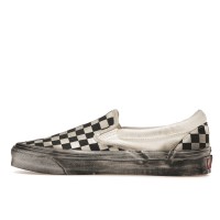 Кроссовки Vans Vault UA OG Classic Slip-On LX Stressed Black Checkerboard