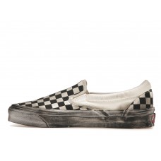 Кроссовки Vans Vault UA OG Classic Slip-On LX Stressed Black Checkerboard