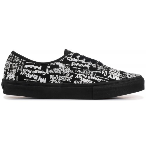 Кеды Vans Authentic Comme des Garcons Black Message - мужская сетка размеров