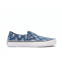 Кроссовки Vans Slip-On Supreme Hole Punch Denim Blue