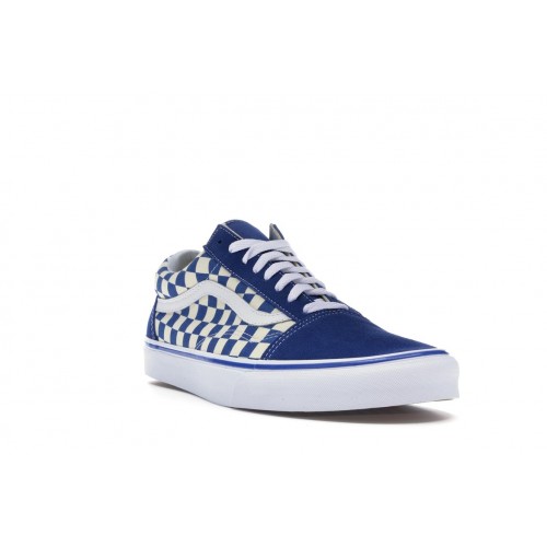 Кеды Vans Old Skool Blue Checkerboard - мужская сетка размеров