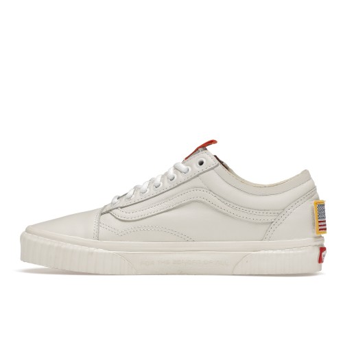 Кроссы Vans Old Skool NASA Space Voyager True White - мужская сетка размеров