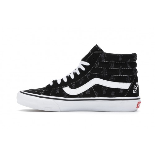 Кроссы Vans Sk8-Hi Supreme Hole Punch Denim Black - мужская сетка размеров