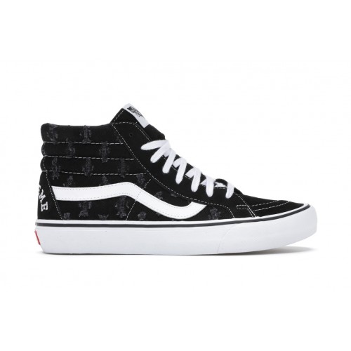 Кроссы Vans Sk8-Hi Supreme Hole Punch Denim Black - мужская сетка размеров