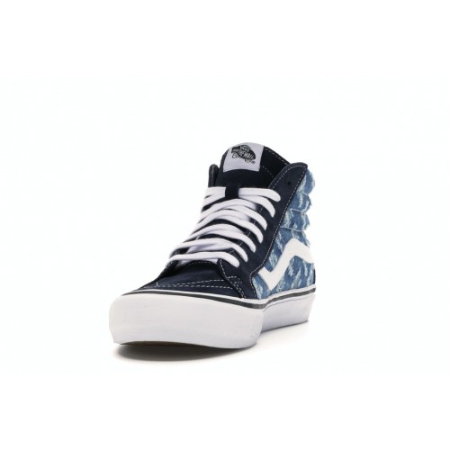 Кроссы Vans Sk8-Hi Supreme Hole Punch Denim Blue - мужская сетка размеров