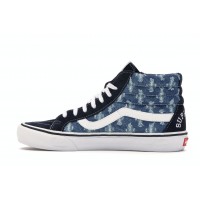 Кроссовки Vans Sk8-Hi Supreme Hole Punch Denim Blue