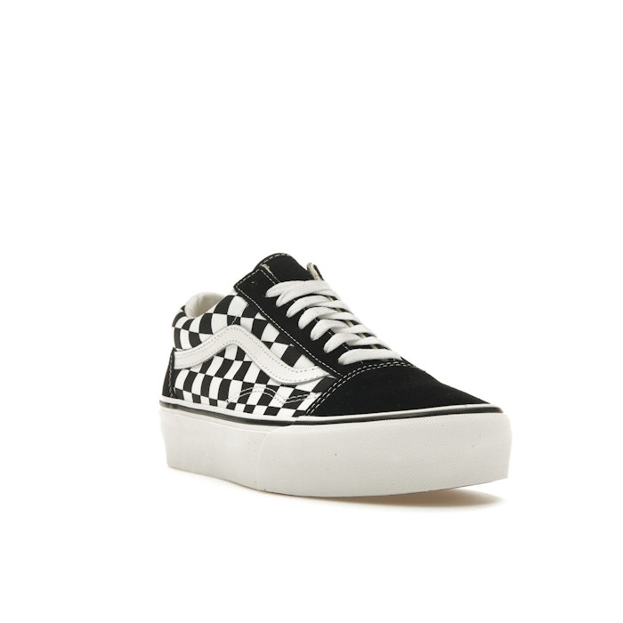 Vans Old Skool Platform Black White Checkerboard - мужская сетка размеров Vans Old Skool Platform Black White Checkerboard - мужская сетка размеров