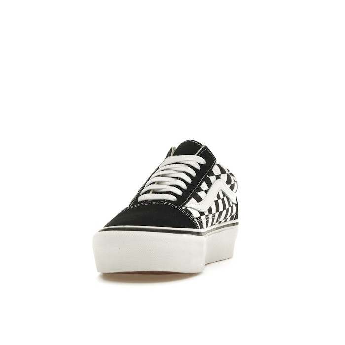 Vans Old Skool Platform Black White Checkerboard - мужская сетка размеров Vans Old Skool Platform Black White Checkerboard - мужская сетка размеров