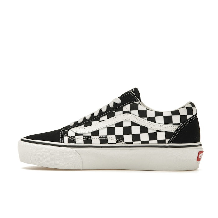 Vans Old Skool Platform Black White Checkerboard - мужская сетка размеров Vans Old Skool Platform Black White Checkerboard - мужская сетка размеров