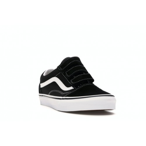 Кроссы Vans Old Skool Velcro Black White - мужская сетка размеров