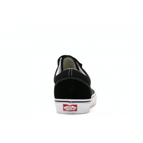 Кроссы Vans Old Skool Velcro Black White - мужская сетка размеров