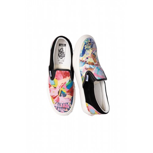 Кроссы Vans Classic Slip-On VLT LX Damien Hirst Skull Splatter - мужская сетка размеров