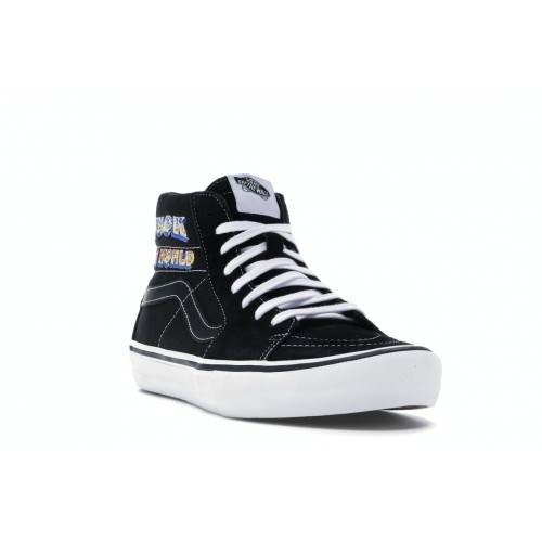 Кеды Vans Sk8-Hi Supreme Fuck the World Black - мужская сетка размеров