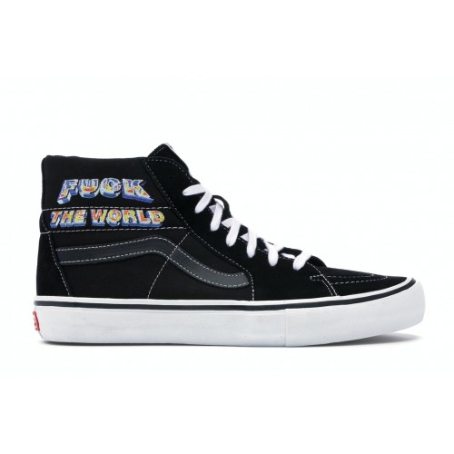 Кеды Vans Sk8-Hi Supreme Fuck the World Black - мужская сетка размеров