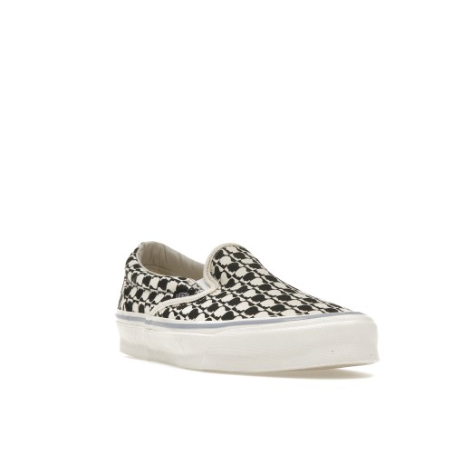 Кроссы Vans OG Slip-On LX Brain Dead Checkerboard - мужская сетка размеров