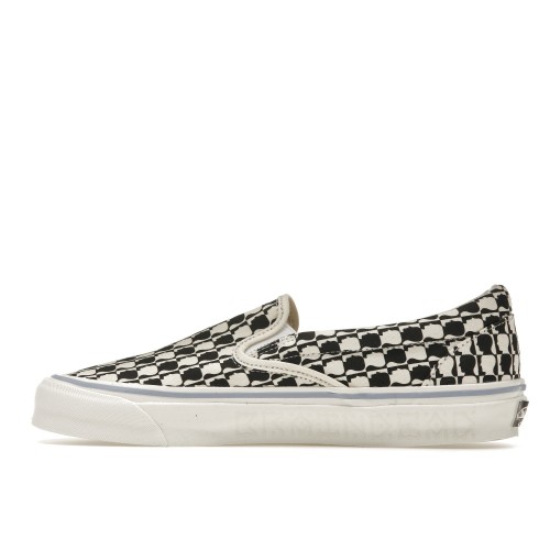 Кроссы Vans OG Slip-On LX Brain Dead Checkerboard - мужская сетка размеров