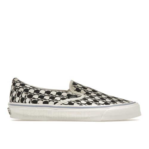 Кроссы Vans OG Slip-On LX Brain Dead Checkerboard - мужская сетка размеров