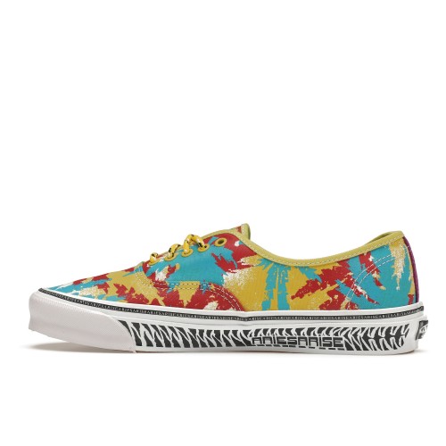 Кеды Vans Vault UA OG Authentic LX Aries Weed Leaf Yellow - мужская сетка размеров