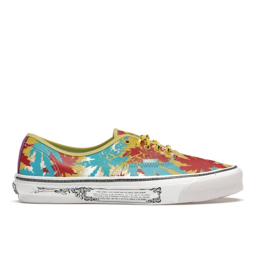 Кеды Vans Vault UA OG Authentic LX Aries Weed Leaf Yellow - мужская сетка размеров