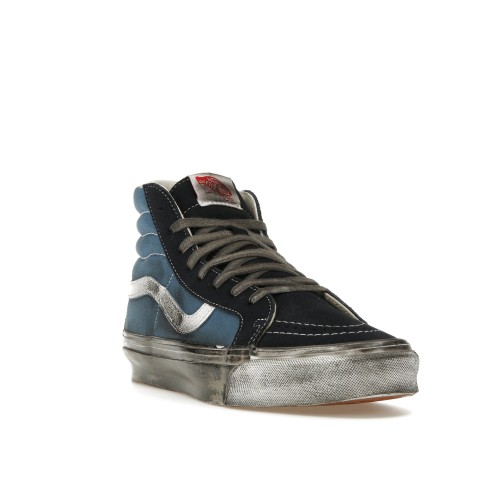 Кроссы Vans Vault UA OG Sk8-Hi LX Stressed Navy Blue - мужская сетка размеров