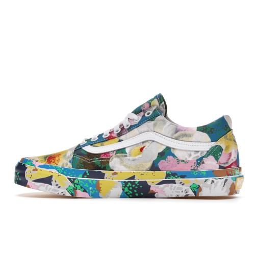 Кеды Vans Old Skool KENZO Floral Yellow - мужская сетка размеров