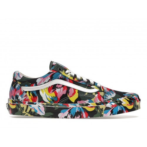 Кеды Vans Old Skool KENZO Floral Green - мужская сетка размеров