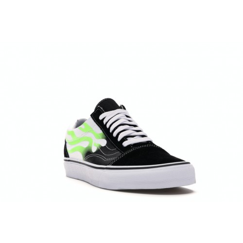 Кеды Vans Old Skool Flame Black True White - мужская сетка размеров