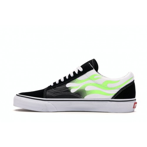 Кеды Vans Old Skool Flame Black True White - мужская сетка размеров