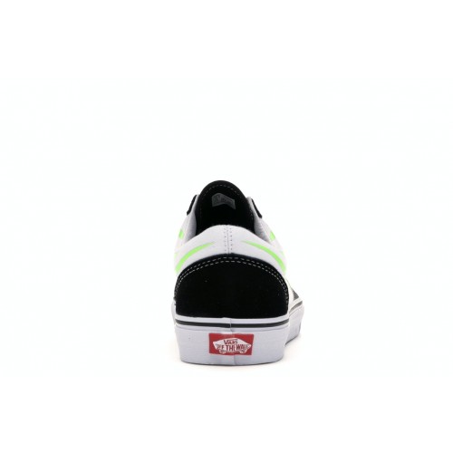 Кеды Vans Old Skool Flame Black True White - мужская сетка размеров