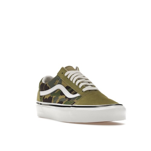 Vans BAPE x Old Skool 36 DX Green Camo - мужская сетка размеров Vans BAPE x Old Skool 36 DX Green Camo - мужская сетка размеров