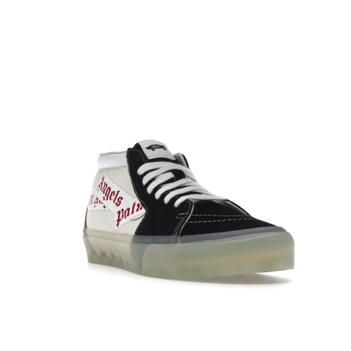 Кроссы Vans Vault Sk8-Mid LX Palm Angels Black White Beige - мужская сетка размеров