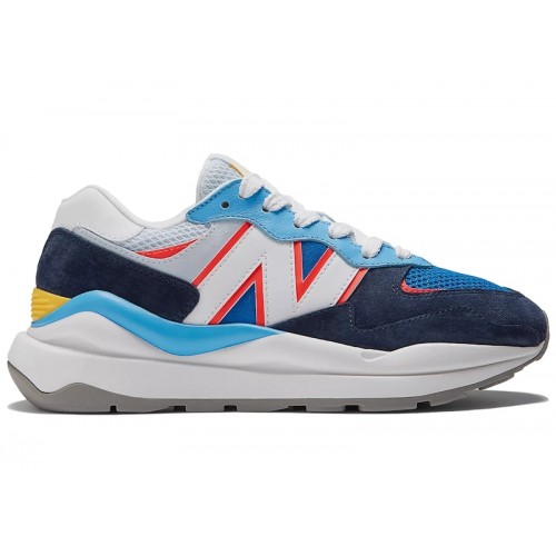 Кроссы New Balance 57/40 Natural Indigo Electric Red (W) - женская сетка размеров